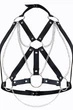 Женская кожаная портупея с цепочками Art of Sex Aiden Leather harness Черная L/XL/2XL - изображение 1