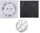 Комплект Витяжний вентилятор AirRoxy dRim 100 S BB + Панель скляна AIRROXY 01-186 MARBLE BLACK GOLD Glass чорна глянець + Зворотний клапан AIRROXY 100 мм 07-200 - зображення 1