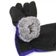 Рукавички болоньєві лижні підліткові з хутром на резинці з принтом (арт. 23-6-6) фіолетовий - зображення 3