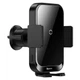 Автомобільний тримач холдер із БЗУ Baseus Halo Electric Wireless Charging Car Mount 15W SUDD000001 Black - зображення 2