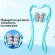 Ручной роликовый массажер 6 роликов для шеи и тела Hexiang Neck Massager Голубой (1988994085) - изображение 3
