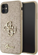 Панель Guess Glitter Script Big 4G для Apple iPhone 11 Золотий (3666339147686) - зображення 1