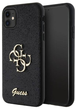 Etui Guess Glitter Script Big 4G do Apple iPhone 11 Black (3666339147266) - obraz 1