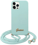 Etui Guess Metal Logo Cord do Apple iPhone 12 Pro Max Light Blue (3700740494356) - obraz 1