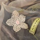 Органза тюль с вышивкой петлевидной ромашки, персиковая, ш.275 (30570.003) - изображение 2