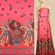 Штапель коралловый, орнамент красно-бежевые огурцы, 1ст.купон, ш.140 (16007.009) - изображение 1