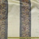 Органза тюль полосы широкие кремовые, вышитые листья, белая, ш.275 (37511.001) - изображение 1