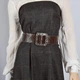 Шотландка шерстяная в клетку коричневую черная GERRY WEBER, ш.155 (18179.001) - изображение 3