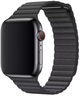 Pasek Apple Leather Loop Band MXAC2AM/A do Apple Watch Series 1/2/3/4/5/6/7/SE2 42-45 mm Czarny (190199412965) - obraz 1