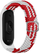 Ремінець Beline Textile для Xiaomi Mi Band 5/6/7 Red-White (5904422914110) - зображення 1