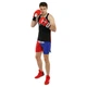 Шорти для тайського боксу та кікбоксингу Twins Kikboxing Heroe 9950 розмір XL (50-52) Red-Blue - зображення 8