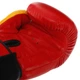 Перчатки для бокса кожаные на липучке Fairtex 065 10 унций Red-Yellow - изображение 4
