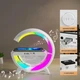 Портативная Bluetooth колонка беспроводная акустическая система ночник смарт настольная лампа с беспроводной зарядкой для телефона 3 в 1 - изображение 4