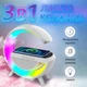 Портативная Bluetooth колонка беспроводная акустическая система ночник смарт настольная лампа с беспроводной зарядкой для телефона 3 в 1 - изображение 2