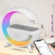Портативная Bluetooth колонка беспроводная акустическая система ночник смарт настольная лампа с беспроводной зарядкой для телефона 3 в 1 - изображение 8