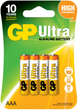 Батарейки GP AAA (LR03) Ultra Alkaline 24AU-U4, блістер - зображення 1