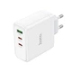 Зарядне мережеве Hoco N30 2Type-C-USB PD65W швидка зарядка Білий - зображення 1