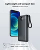 Павербанк Veger C10 10000mAh із вбудованими 4 кабелями Type-C, Micro USB, Type-A, Iphone 5V2.4A Output - зображення 5