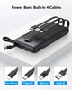 Павербанк Veger C10 10000mAh із вбудованими 4 кабелями Type-C, Micro USB, Type-A, Iphone 5V2.4A Output - зображення 6