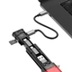 Смарт адаптер Кардридер USB Type-C для пк, для телефона и планшета 9в1 Budi Multi-functional Cable Stick microSD TF Red - изображение 4