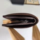 Кошелек кожаный без застежки Компакт Крейзи Хорс матовый винтажный Шоколадный - изображение 4