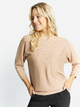 Sweter damski oversize Monnari Sweater With Rhinestones 2XL Beżowy (5904528411513) - obraz 1