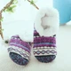 Теплі тапочки-шкарпетки зі стоперами новорічні Honey Fashion Accessories 36-39 р фіолетовий (1-5/2) - изображение 1