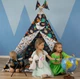 Великий Дитячий Вігвам "Космос" 150х150х200см темно-синій WIGWAMHOME - зображення 1