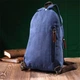 Сумка-рюкзак мужская тканевая 4.5 л Vintage leather-22176 Синяя - изображение 10