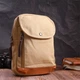 Удобный молодежный рюкзак для мужчин из плотного текстиля VINTAGE Backpack 22185 Песочный - изображение 7