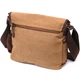 Вместительная текстильная Мужская сумка для ноутбука 13" через плечо VINTAGE Bag 22201 Коричневая - изображение 2