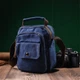 Удобная небольшая Мужская сумка из плотного текстиля VINTAGE Bag 22221 Синий - изображение 7