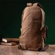 Вместительный текстильный рюкзак в стиле милитари Vintagе 22180 Коричневый - изображение 8