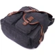 Текстильний рюкзак молодіжний що закривається клапаном на магніт VINTAGE Backpack 22151 Чорний - зображення 3