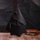 Сумка через плечо для мужчин из текстиля Vintage 22196 Черный - изображение 6