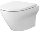 Унитаз подвесной CERSANIT Larga CET B331 B EW CleanOn S701-472 овальный с сиденьем Soft Close SLIM WRAP дюропласт и функцией простого снятия - изображение 1