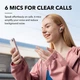 Беспроводные наушники Anker Soundcore Liberty 4 NC Clear White , Hi-Res, ANC, LDAC, 50H, IPX4, Bluetooth 5.3 - изображение 5