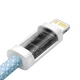 Кабель Baseus 1м Lightning - Type-C 22.5W 480 Мбит/с для Быстрой Зарядки Power Delivery (PD) USB-C на Apple 8 Pin Синий - изображение 6