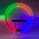 Кольцевая лампа светодиодная LED RGB 3D 45 см цветная двухсторонняя Селфи кольцо со штативом Набор блогера - изображение 2