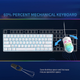 Механическая игровая клавиатура Dierya 60% с переключателями Clicky, Type-C, 61 клавиша (раскладка ENG-UA, QWERTY, Brown Switch) белый - изображение 5