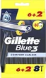 Набор одноразовых станков для бритья, 8 шт. - Gillette Blue 3 Comfort Slalom 8шт (1224011-132430) - изображение 1