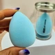Спонж для макіяжу в формі краплі Блакитний Puff Make Up Beauty Blender - зображення 1