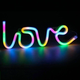 Неоновый светильник Neon Lights "Любовь" Ночник LED лампа настенный от USB и 3хАА Разноцветный - изображение 1