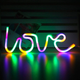 Неоновый светильник Neon Lights "Любовь" Ночник LED лампа настенный от USB и 3хАА Разноцветный - изображение 5