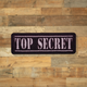 Шеврон Top Secret, 9х3, на липучке (велкро), патч печатный - изображение 1