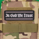 Шеврон In God We Trust, 9х3, на липучке( велкро), патч печатный - изображение 3