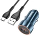 Зарядне автомобільне HOCO Z46 (1USB/QC3.0/3A/18W) Type-C Синій - изображение 3