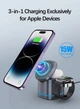 Док-станция 3в1 Magnetic для iPhone 15/14/13/12 MagSafe, AirPods, Apple Watch (grey) - изображение 1