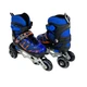 Дитячі ролики для початківців 3в1 Profi Roller 4139 PU, з чорним приміум захистом і шоломом, розмір 29-33,Сині - зображення 6