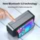 Цифровий годинник і bluetooth колонка Wireless clock speaker G10 з будильником, термометром, TF card - зображення 3